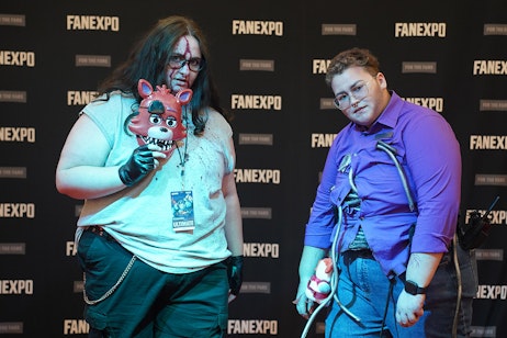 fans dressed as foxy and mangle from FNAF