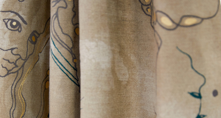 The Monkey Puzzle Tree | Metamorphosis Linen Curtain