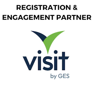 Visit by GES logo – Registration & Engagement Partner at SES 2026, powering attendee registration, engagement, and data tools