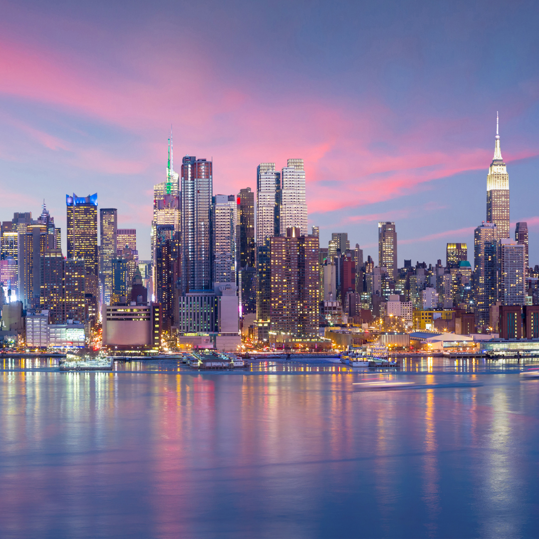 A New York City skyline.