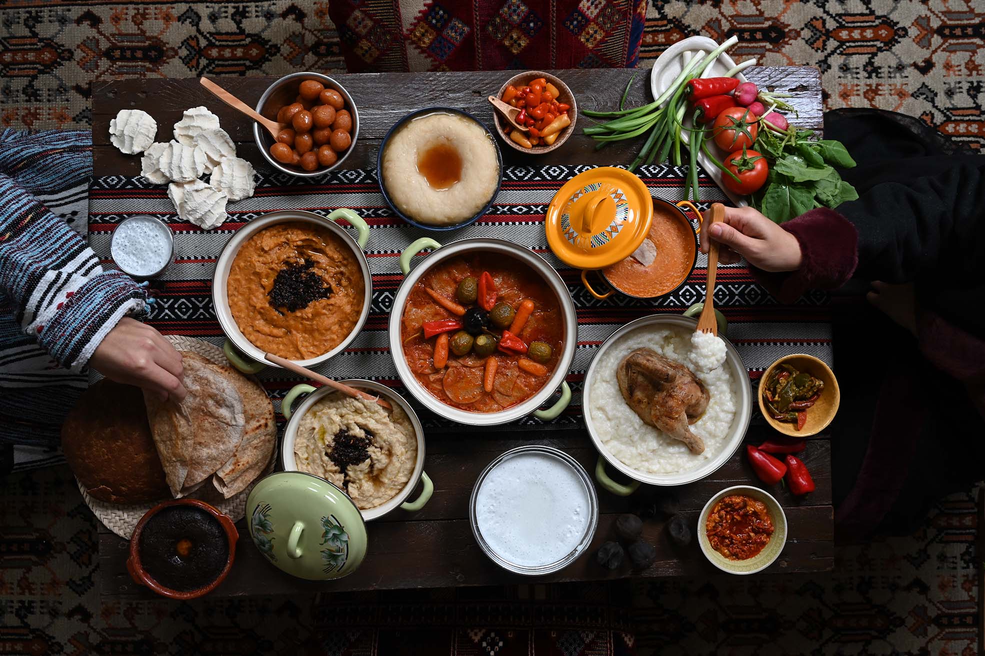 A plate of traditional saudi food
