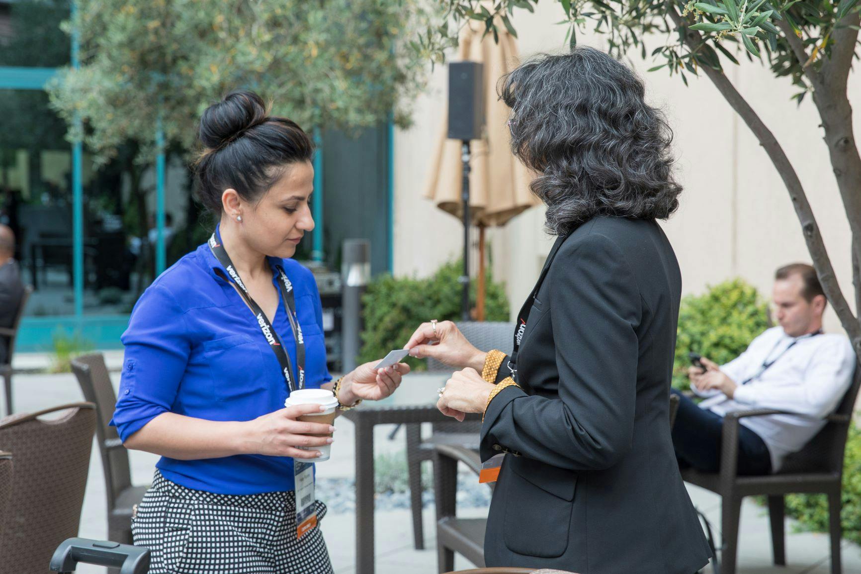 Guests conversing