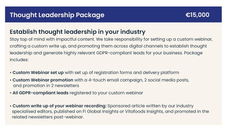 Thought leadership package