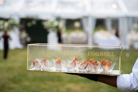 Cheesesteak eggroll tray