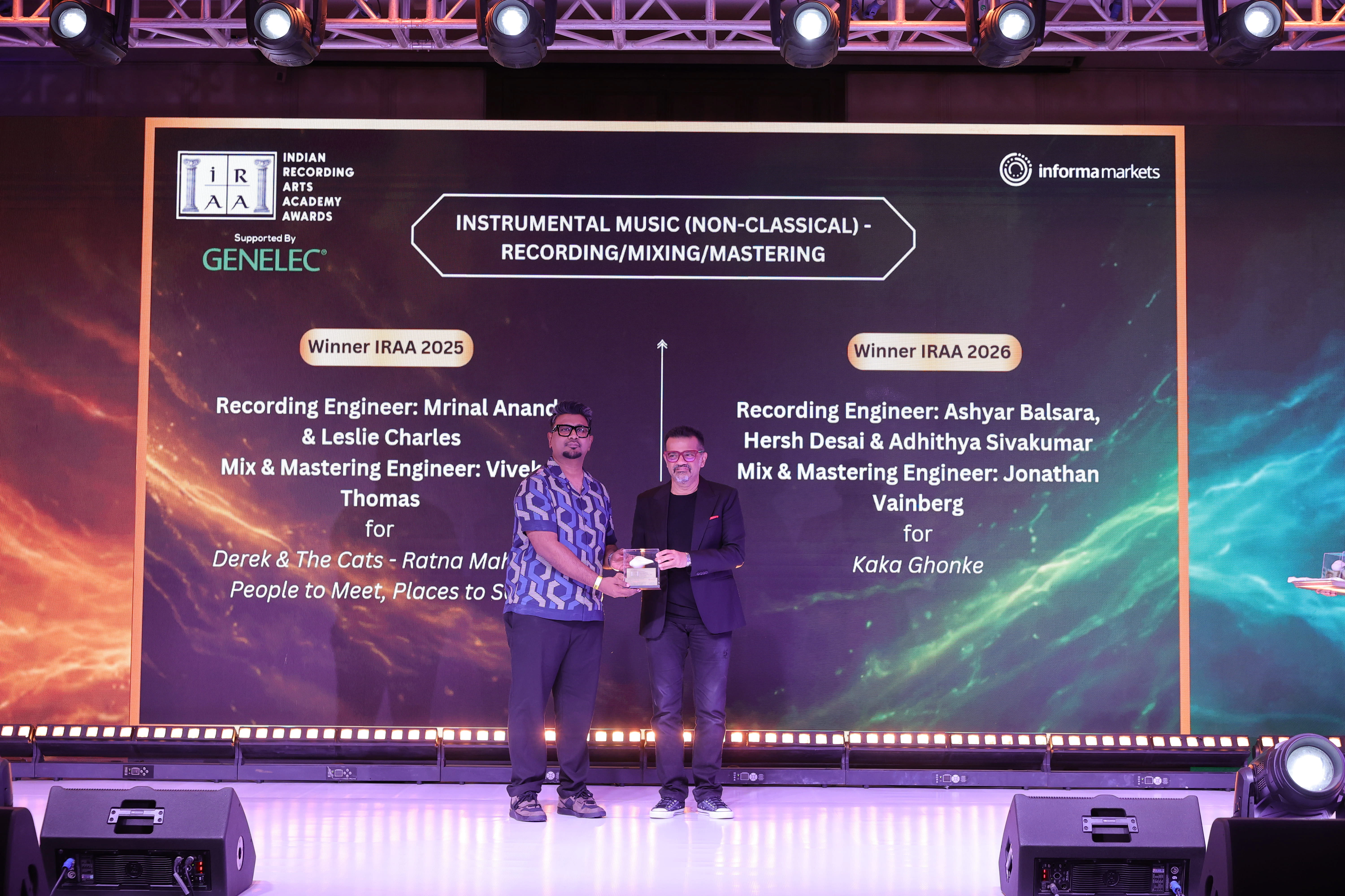 IRAA 2025 – Vivek Thomas collected the award on behalf of Christo Xavier