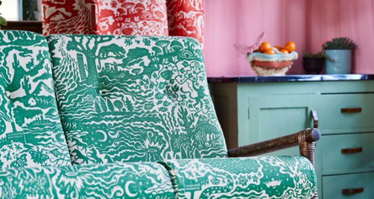 The Monkey Puzzle Tree | All Tomorrow's Futures Fabric - Seaweed Green