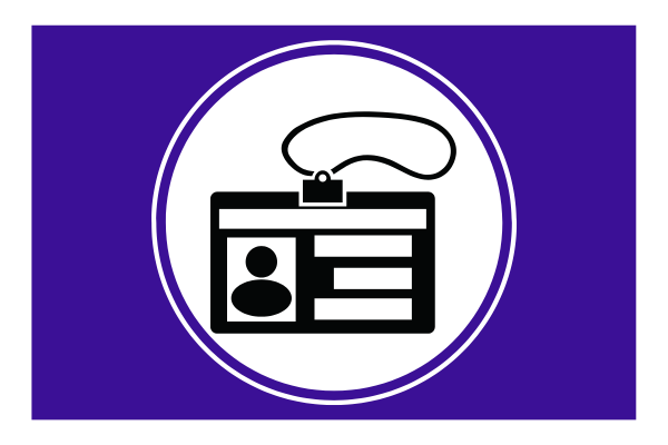 Lanyards and name tags