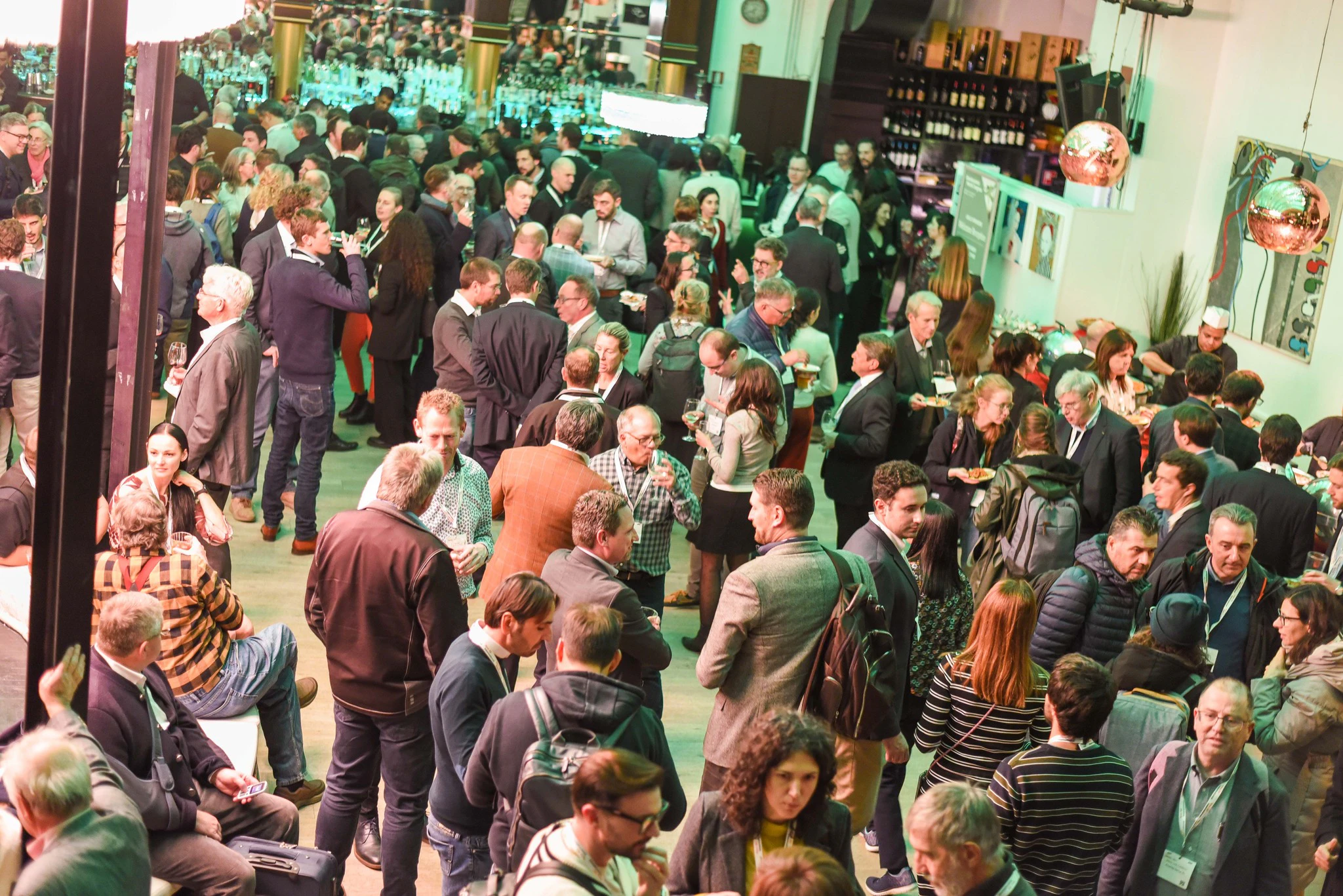 2023 Biostimulants World Congress attendee networking during the evening reception at Milano55
