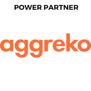 Aggreko logo – SES 2026 Power Partner delivering mobile modular power, heating, and cooling solutions