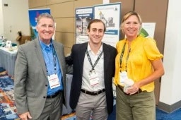 3 people posing for a photo at the Healthcare Waste Conference