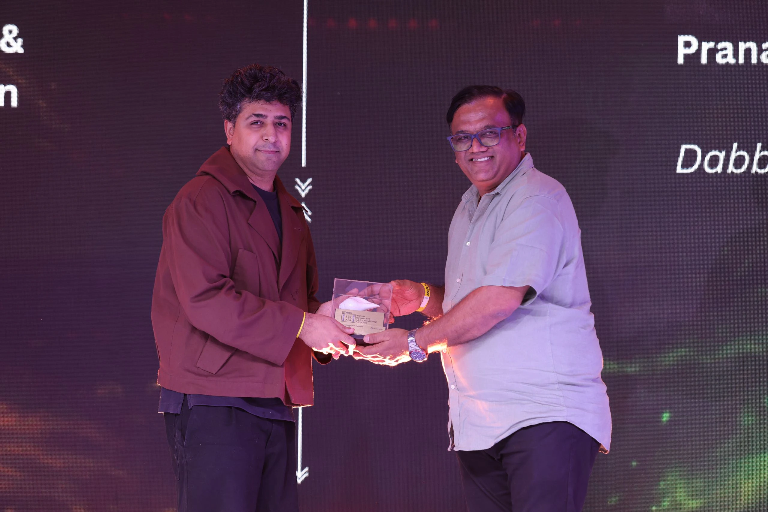 IRAA 2026 – Pranav Shukla received the award for Sound Designer for Web Series – Hindi
