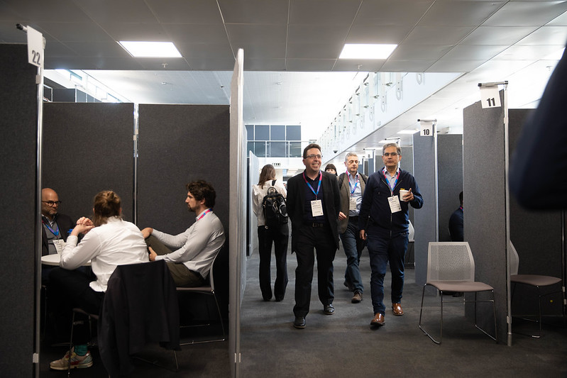 Biotech leaders attendees in the partnering area