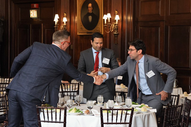 Networking cocktail for real estate conference participants