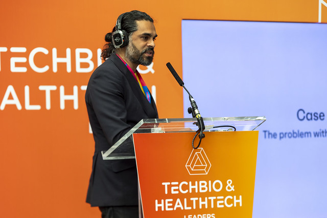 Healthtech Leaders speaker on stage
