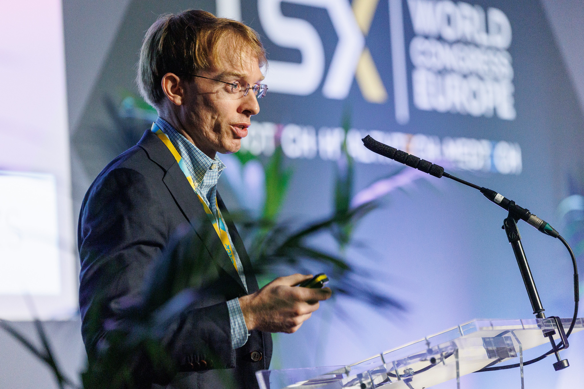 Speaker on stage at LSX Europe