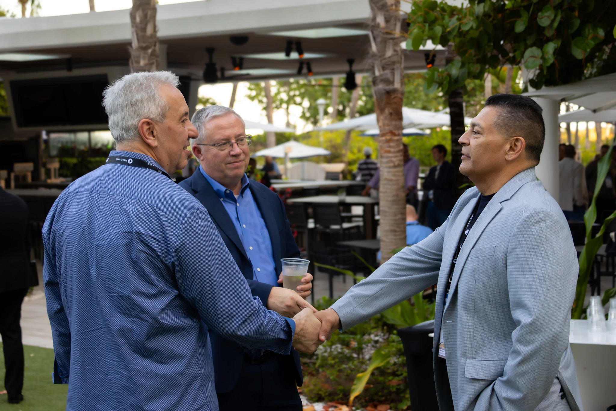 Networking at cocktail reception