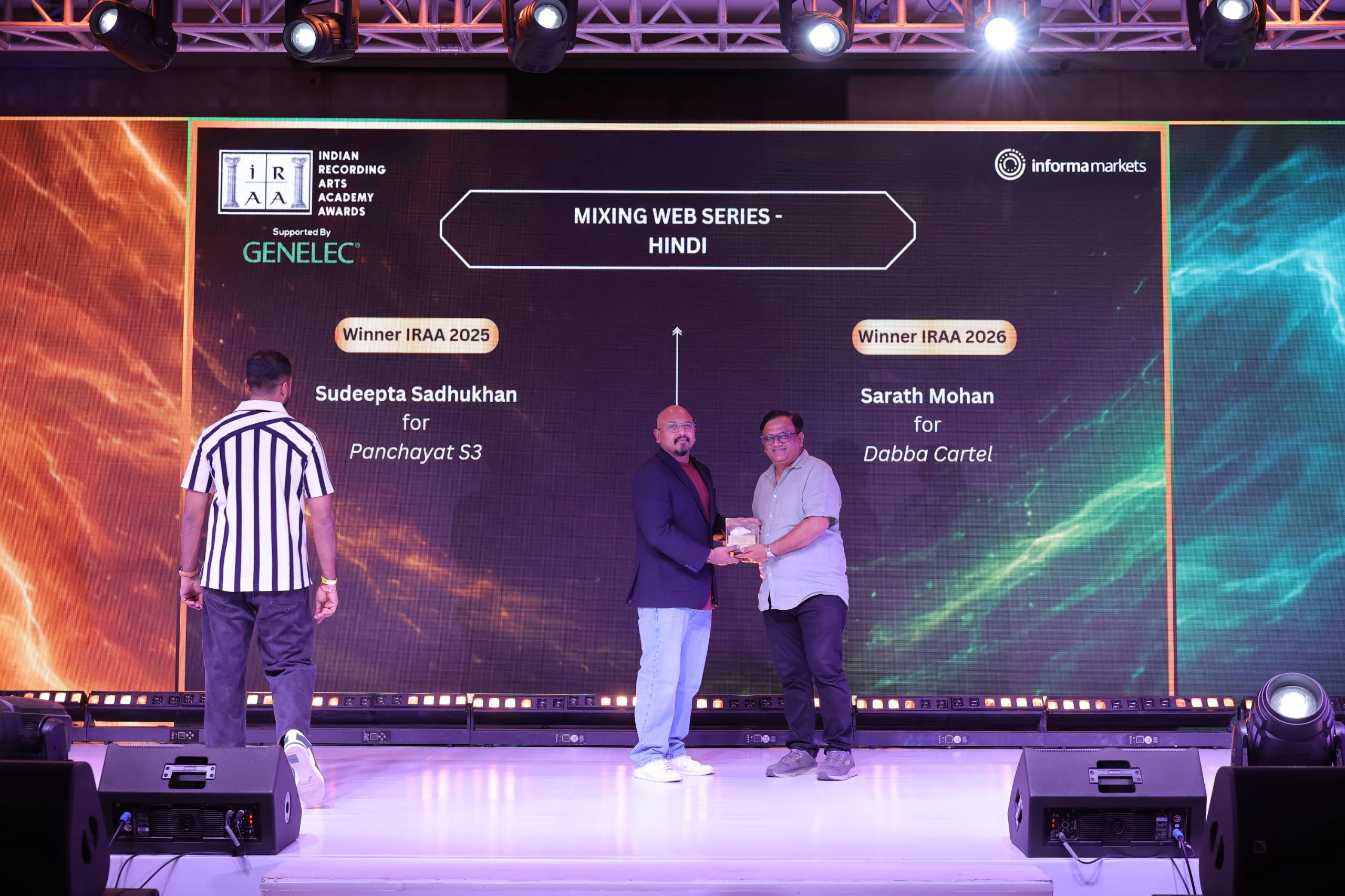 IRAA 2025 - Sudeepta Sadhukhan received the award for Mixing Web Series – Hindi