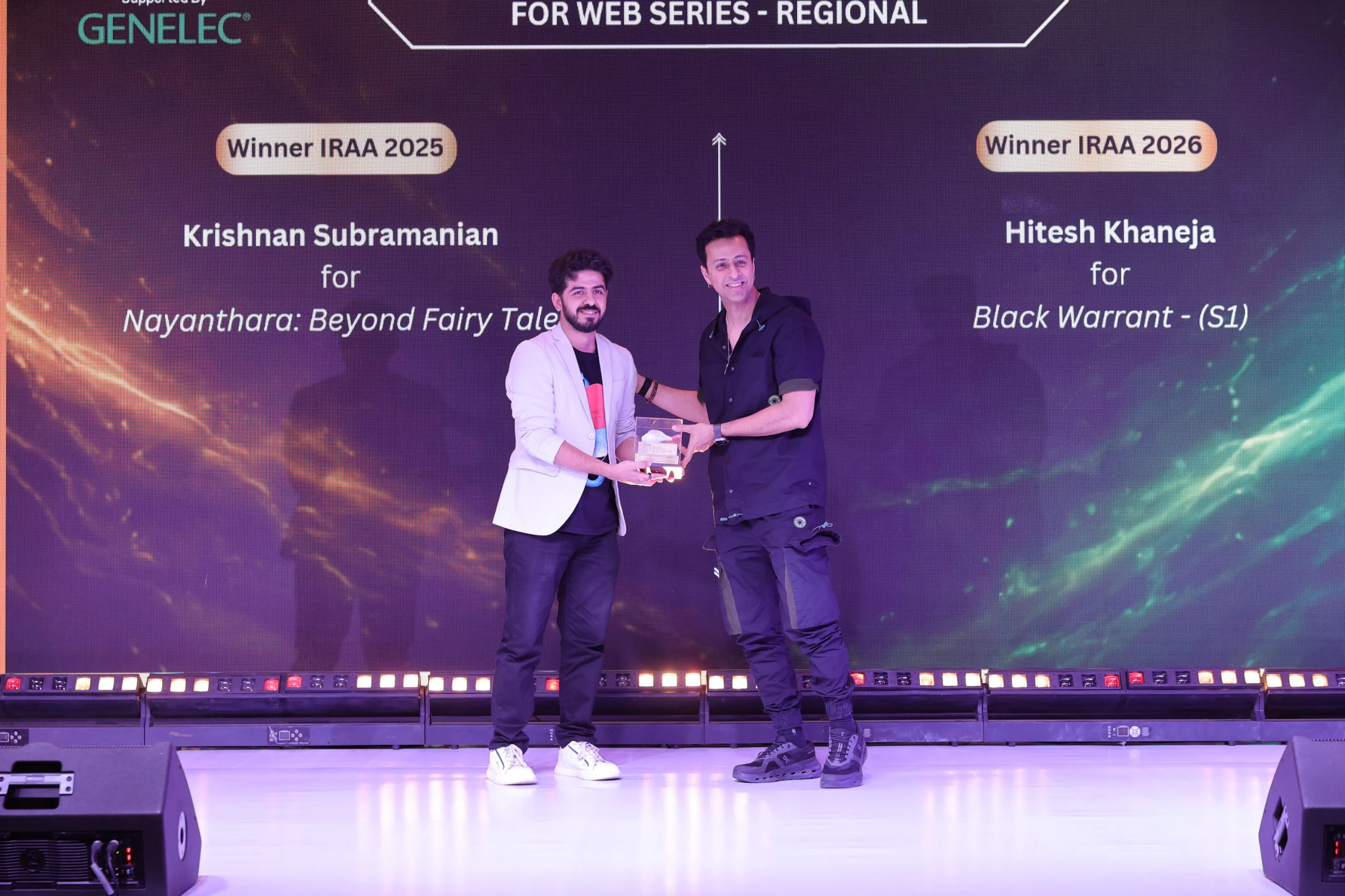 IRAA 2026 - Hitesh Khaneja won the award for Dialogue Editor / ADR Engineer for Web Series – Regional