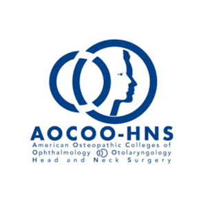 The American Osteopathic Colleges of Ophthalmology and Otolaryngology – Head and Neck Surgery logo.