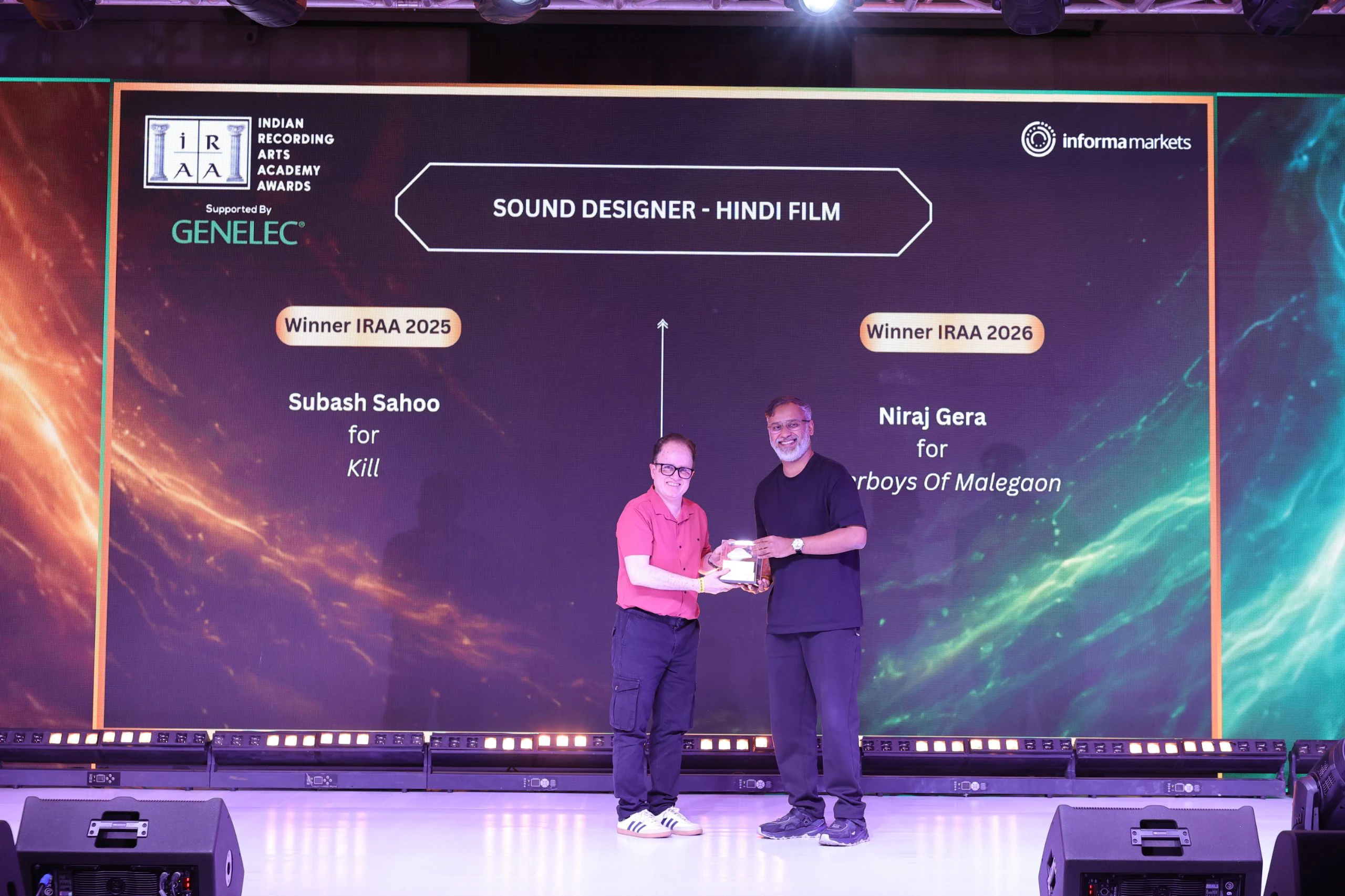 IRAA 2025 - Subash Sahoo won the award for Sound Designer – Hindi Film