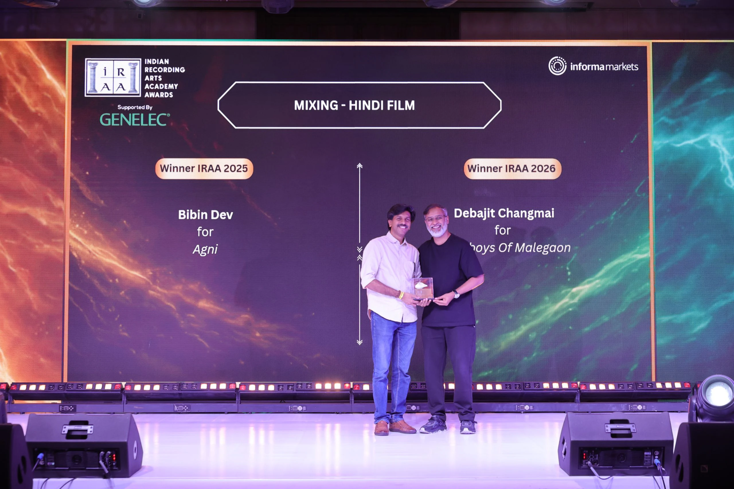 IRAA 2025 - Bibin Dev won the award for Mixing – Hindi Film