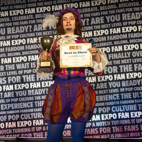 Cosplay Craftmanship Cup winner dressed as Jaskier from the Witcher videogame