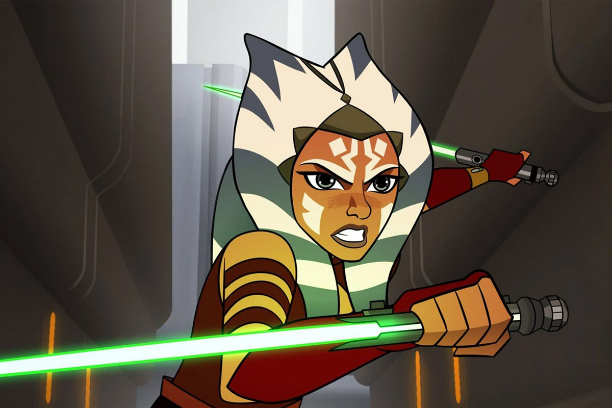 Ahsoka from Forces of Destiny looks anrgy