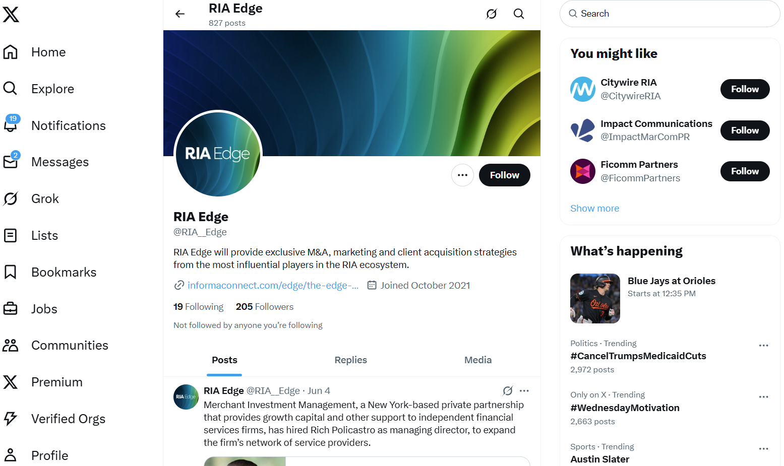 RIA Edge LA Twitter (X)