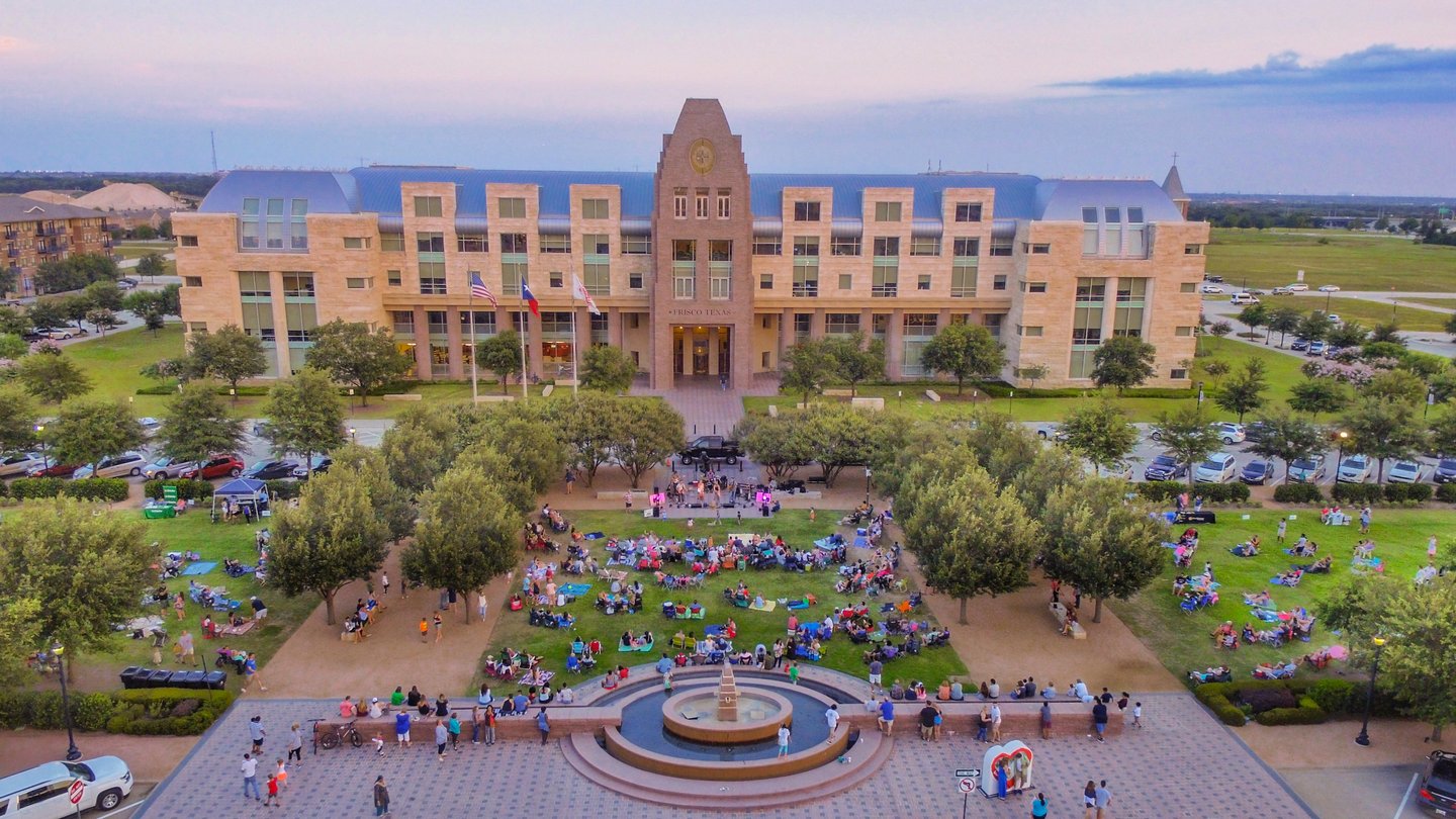 An arial view of Frisco, TX.