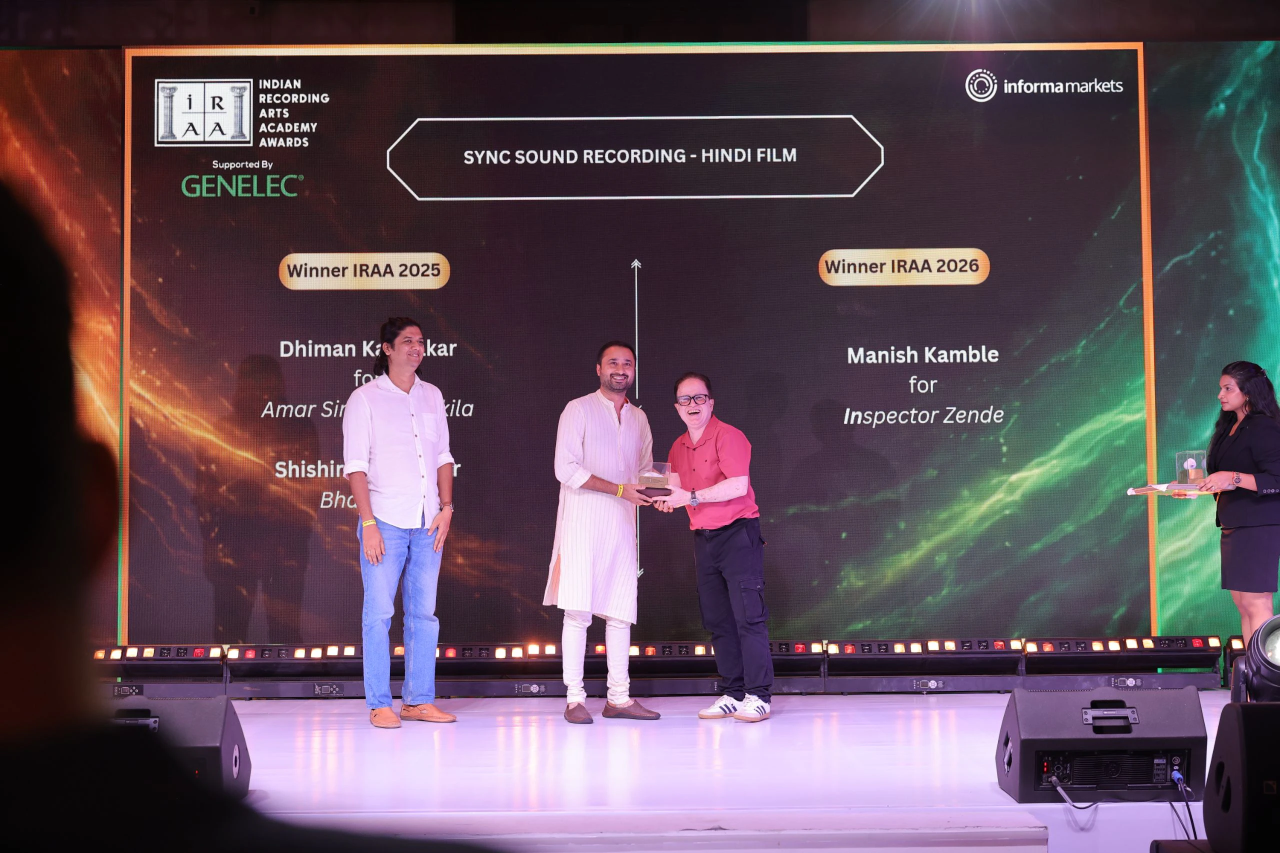 IRAA 2025 – Dhiman Karmakar won the award for Sync Sound Recording – Hindi Film