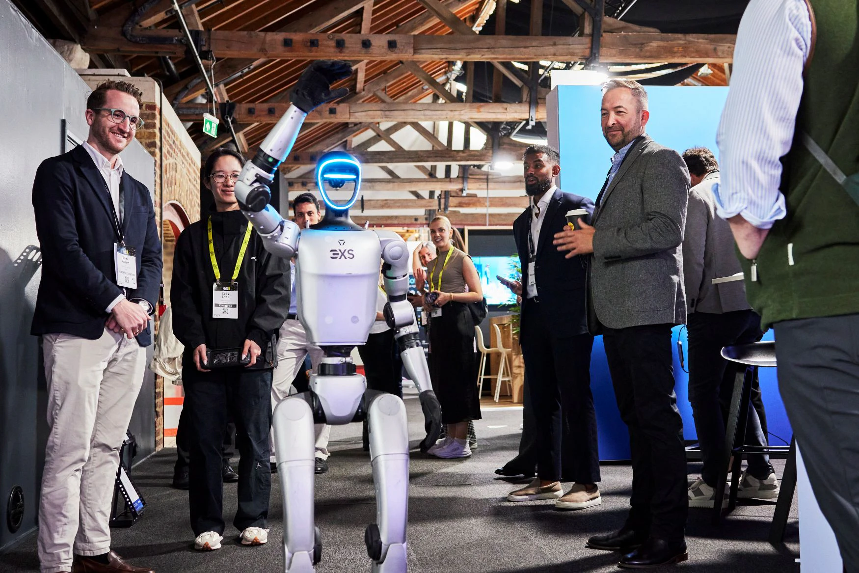 A Robot walks the floor at The AI Summit London