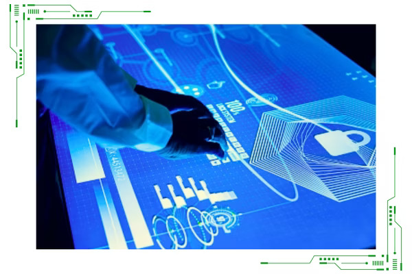 Visitors using AI Interfaces in Saudi Event Show