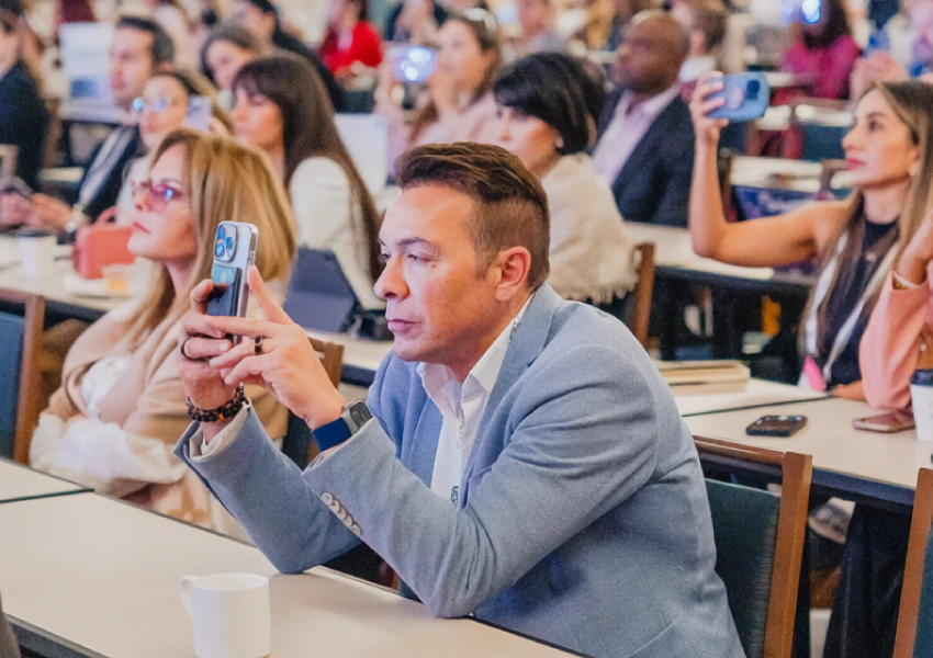 Attendees at an aesthetic medicine conference