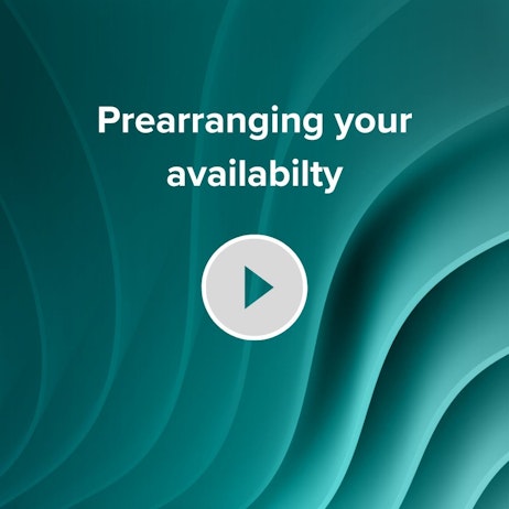 prearranging your meeting availability on the connectme app for Wealth Management EDGE