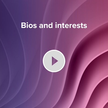 bios and interest on the connectme app for Wealth Management EDGE