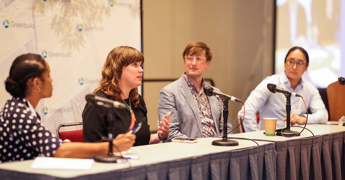 Panel speaking at Greenbuild
