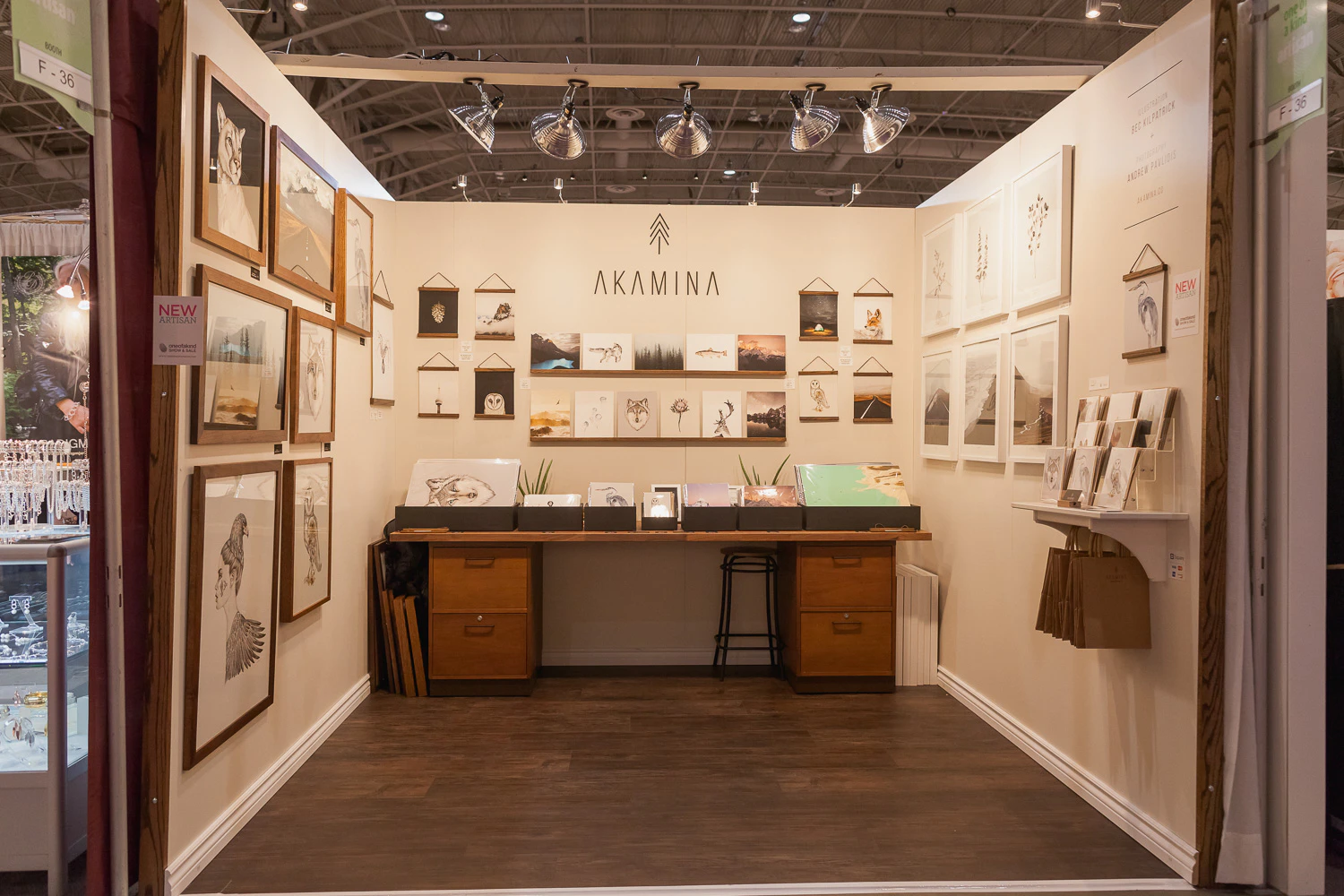 Exhibitor-provided hardwood laminate option