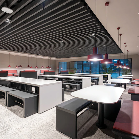 MorningStar Mumbai office’s cafeteria on 8th floor with high-end AV solutions deployed by All Wave AV