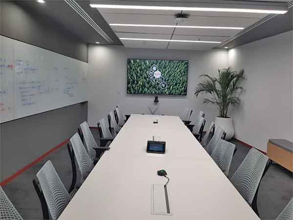 Allwave AV Deployed and samsung displays and logitech meetup conference solution for meeting rooms at F5 Networks.