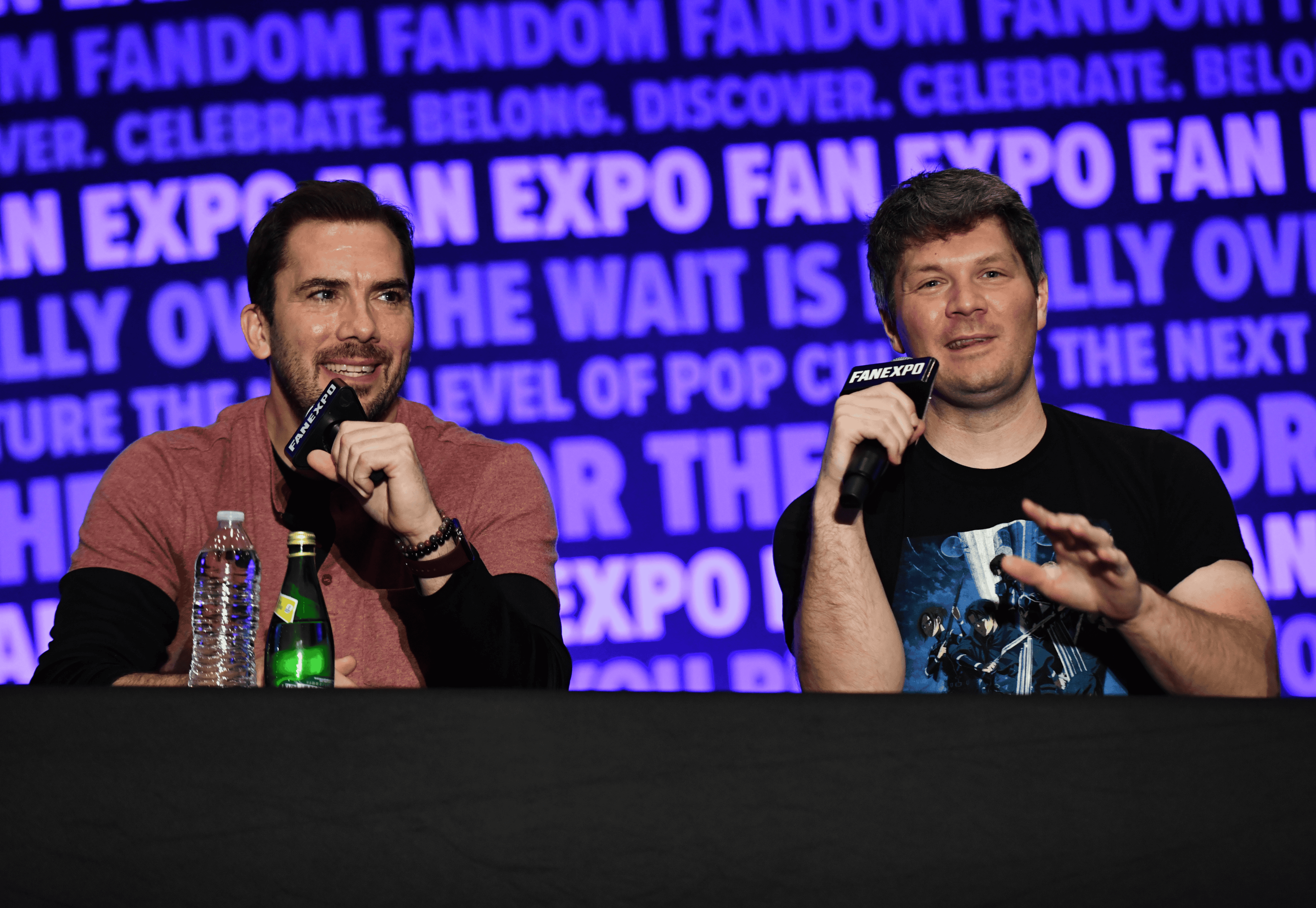 Christopher Sabat posting with Dragon Ball Z animation and Funko POP!