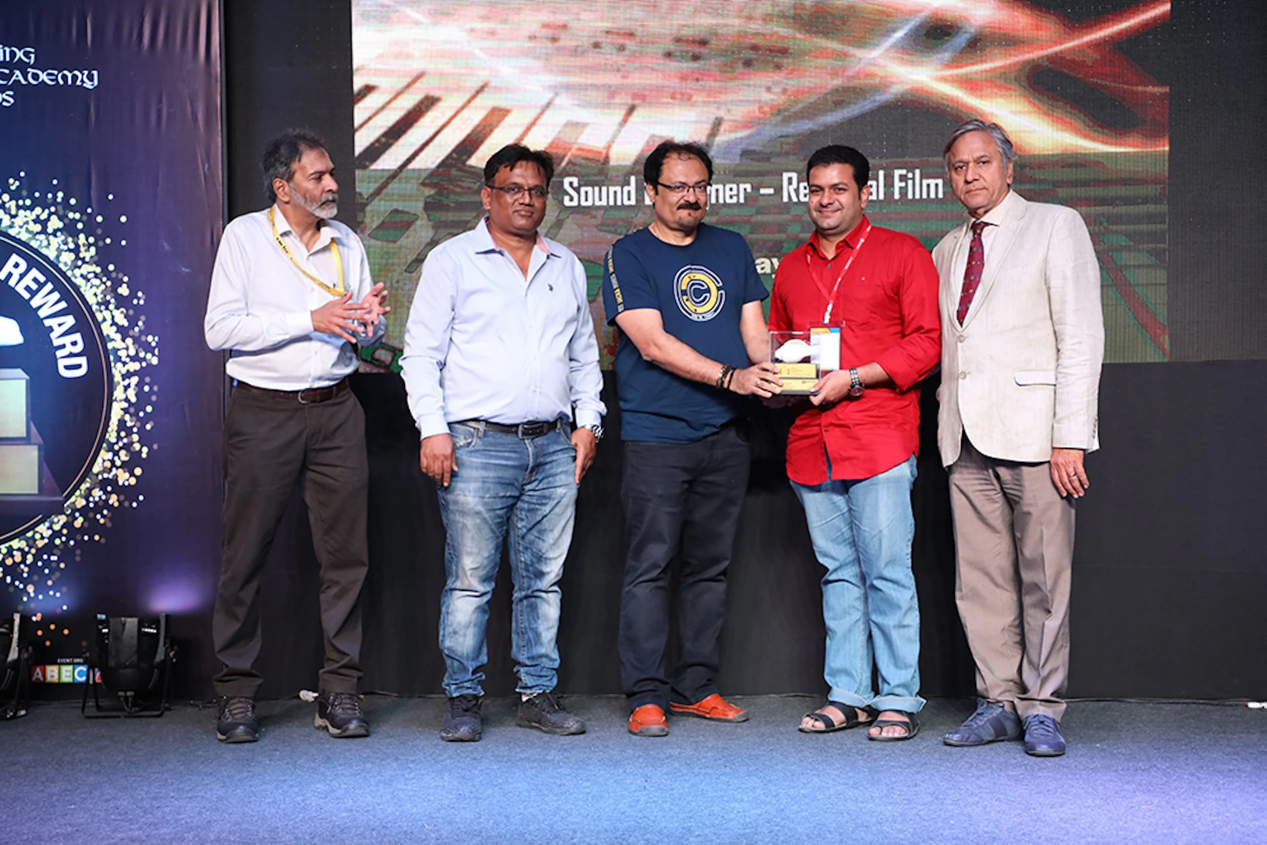 Arvind Vijay Kumar accepting award for Sound Designer - Regional Film