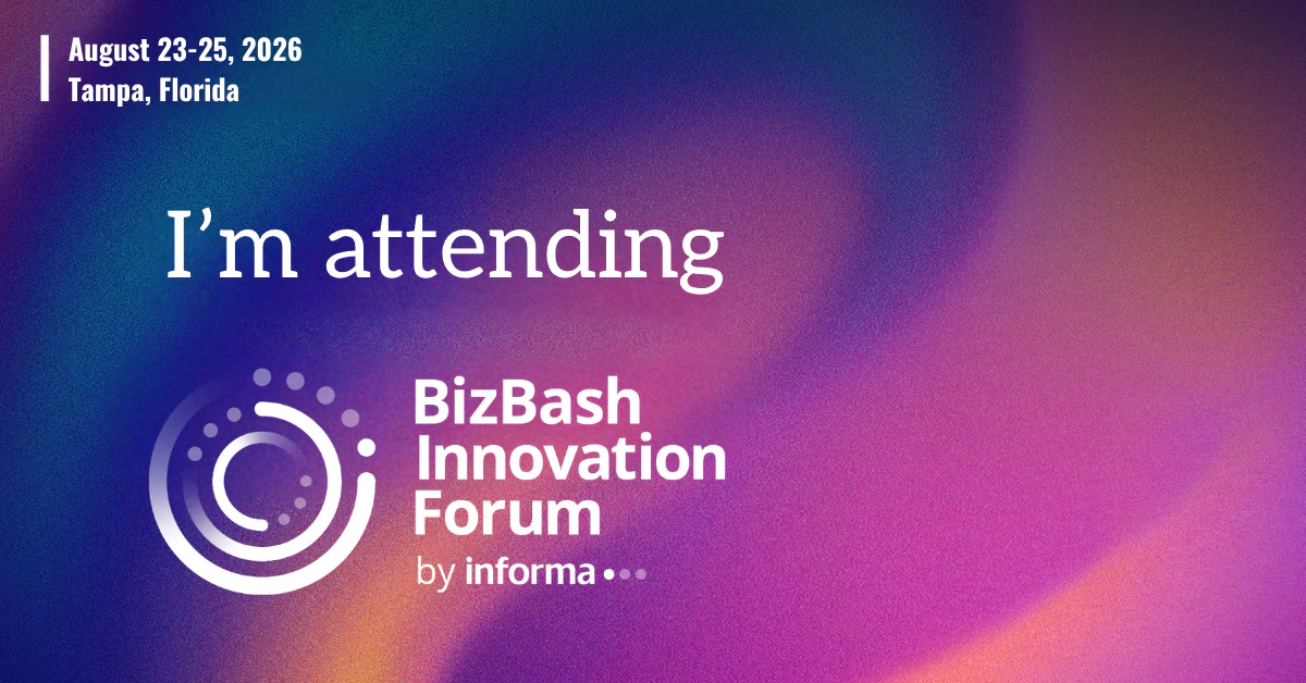 "I'm attending" shareable LinkedIn graphic promoting the 2026 BizBash Innovation Forum.
