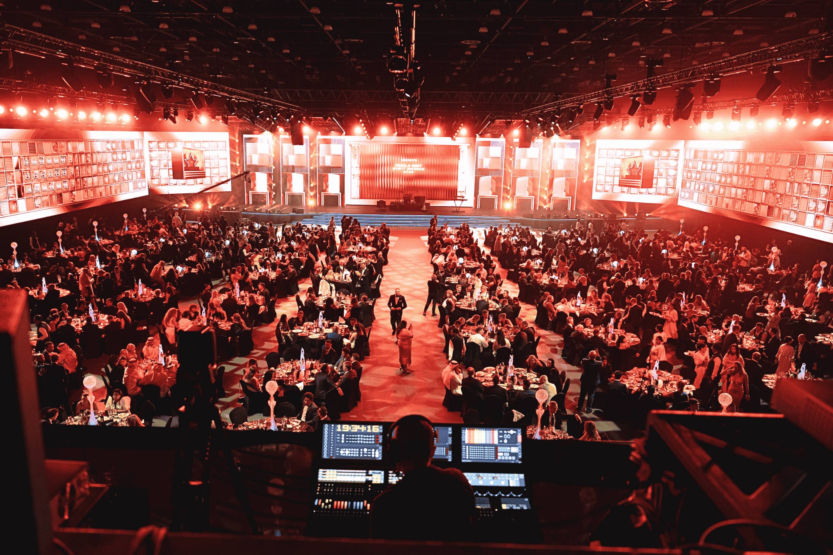 Middle East Event Awards ceremony at Madinat Jumeirah with industry professionals celebrating achievements
