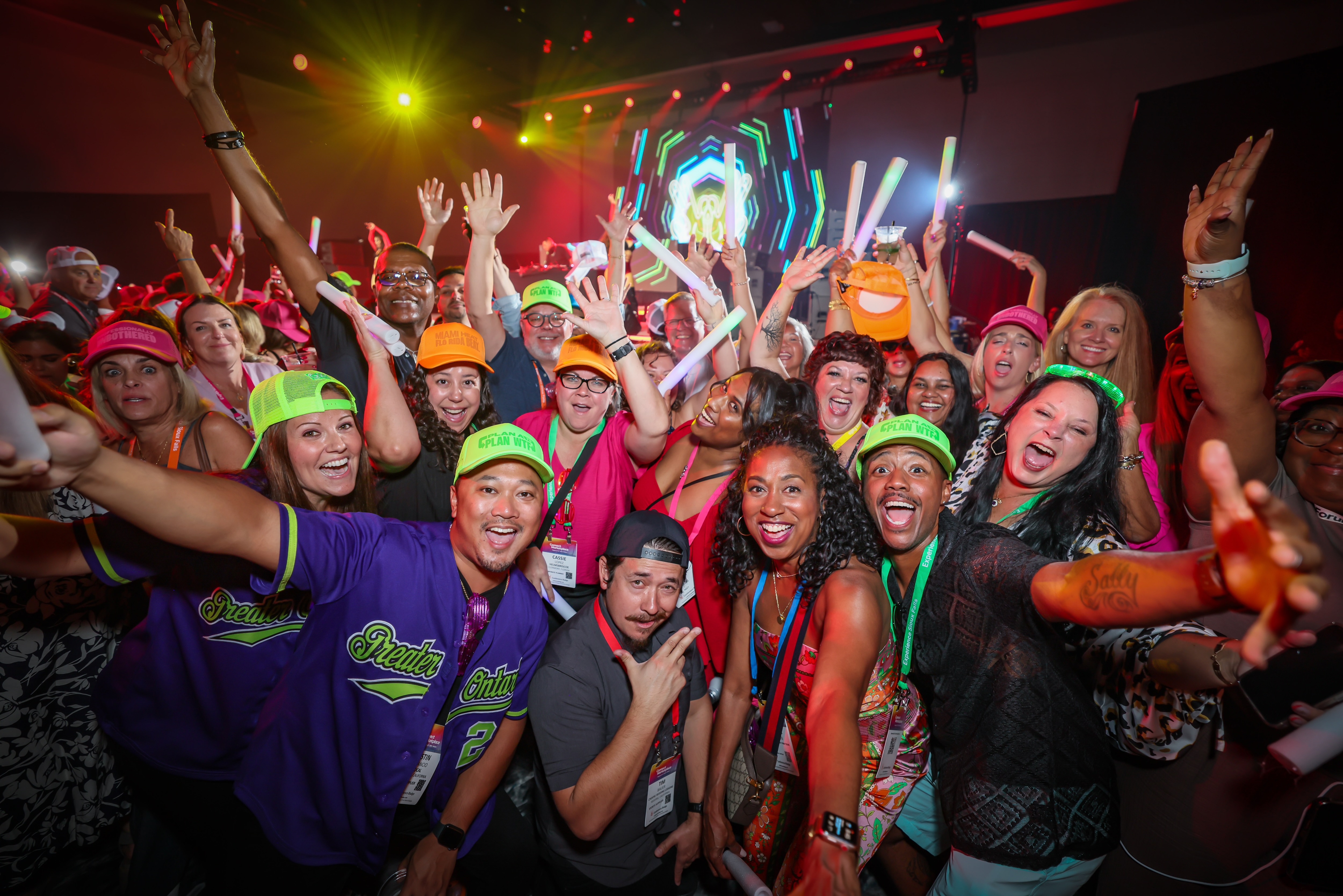 A group of event professionals posing for the camera during our Lil Jon concert.