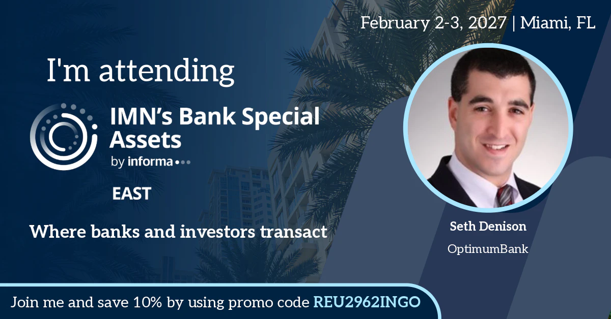 Bank Special Assets East Marketing Banner for Attendees