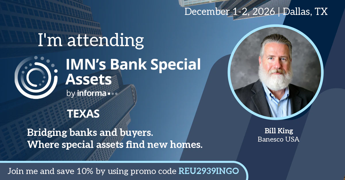 Bank Special Assets Marketing Banner for Attendees