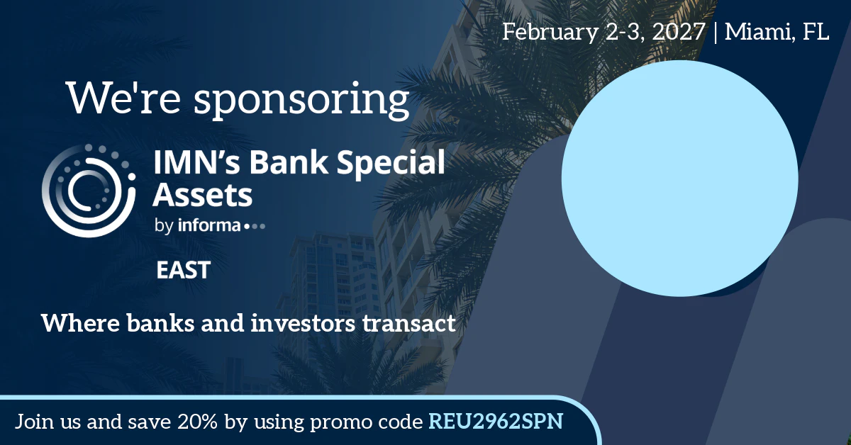 Bank Special Assets East Marketing Banner for Sponsors