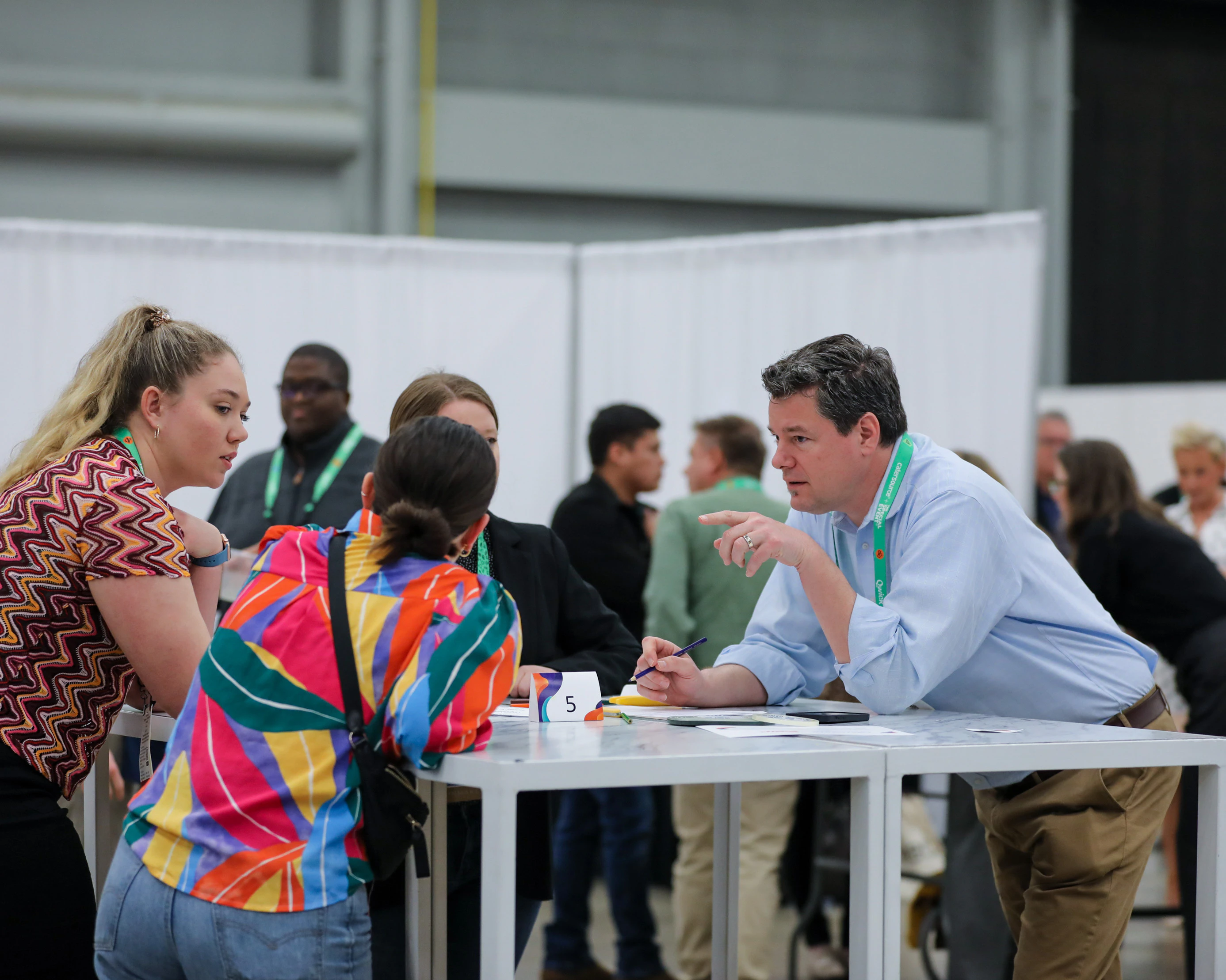 A group of people networking