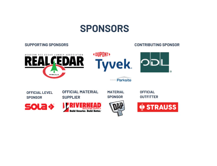 Building Clinic Sponsors