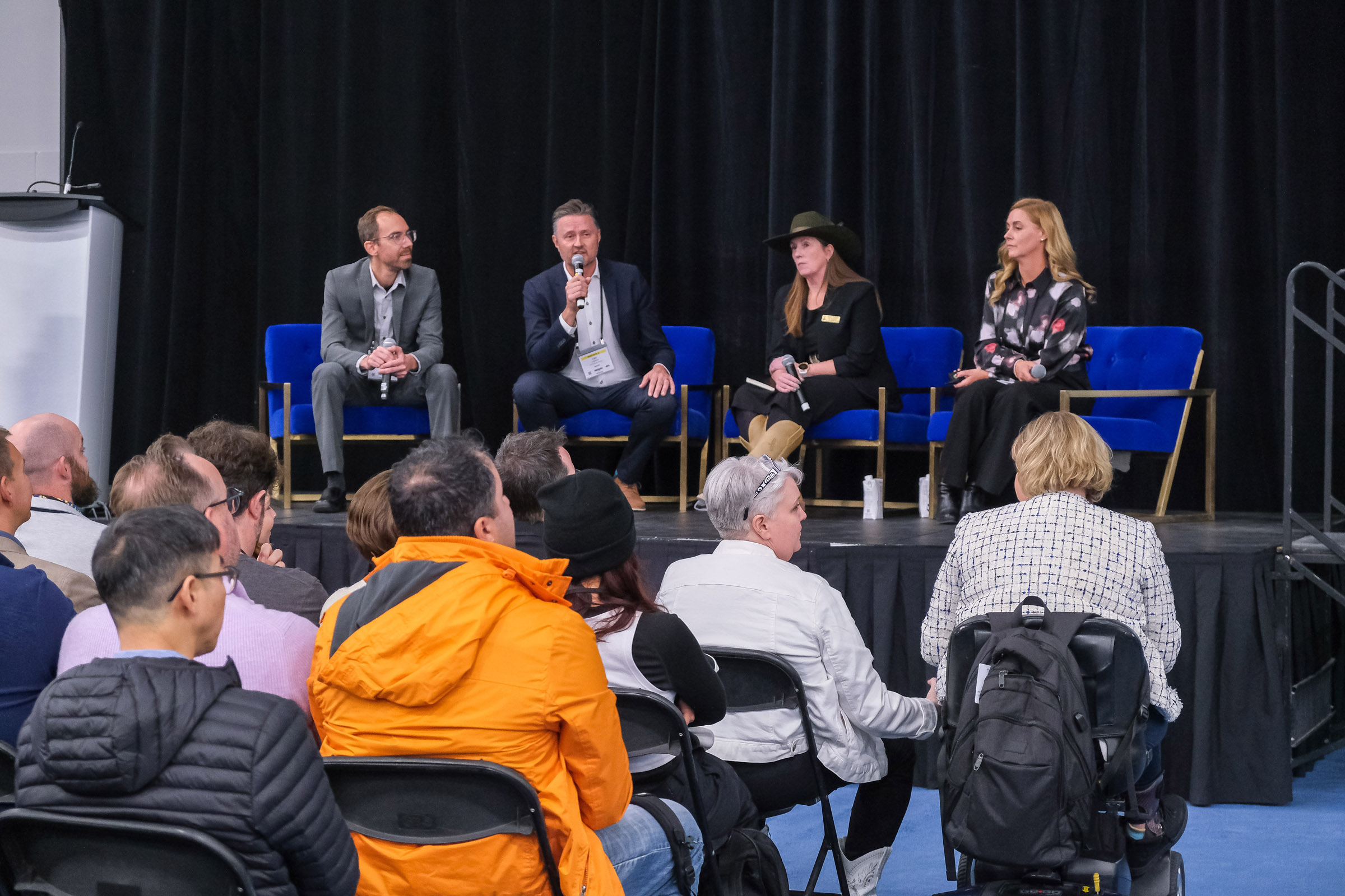 Speakers on stage at the BUILDEX techcentric session